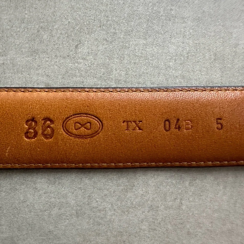 Paul Stuart Genuine Alligator Brown Belt - 36